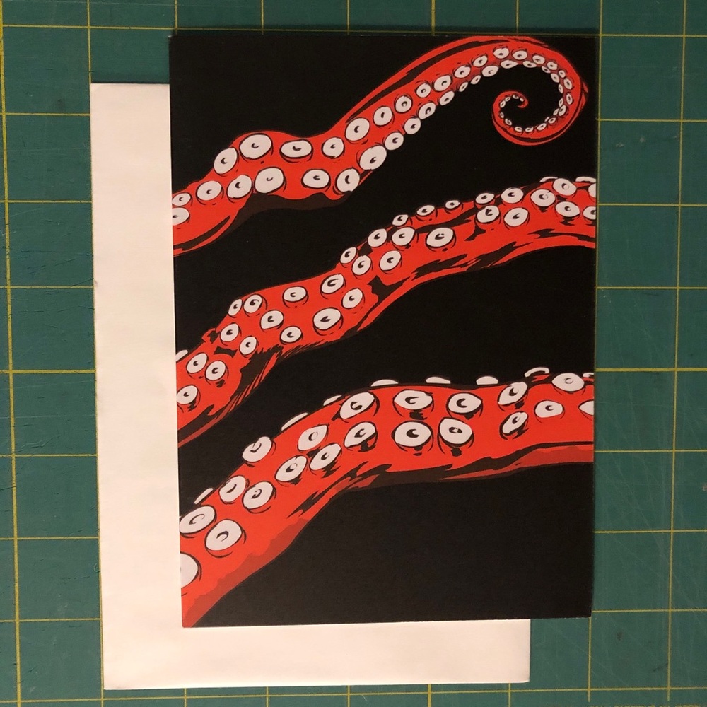 Sharpshirter Octopus Tentacle Science Fiction Blank Art Card
